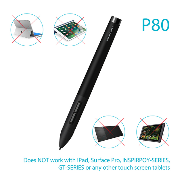 Huion P80 - akumulatorowe pióro cyfrowe do profesjonalnych tabletek rysunkowych - Wianko - 9