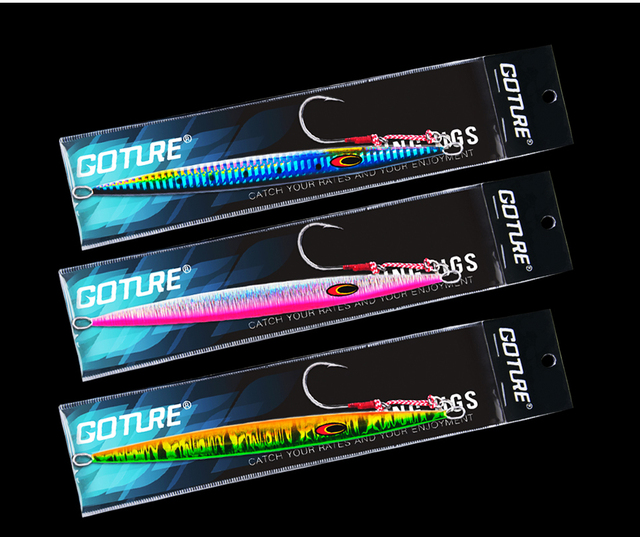 Goture Luminous Jigging Fishing Lure - metalowa łyżka Jig ołów ryby głębinowe - 80g 100g 150g - 3 sztuki w partii - Wianko - 12