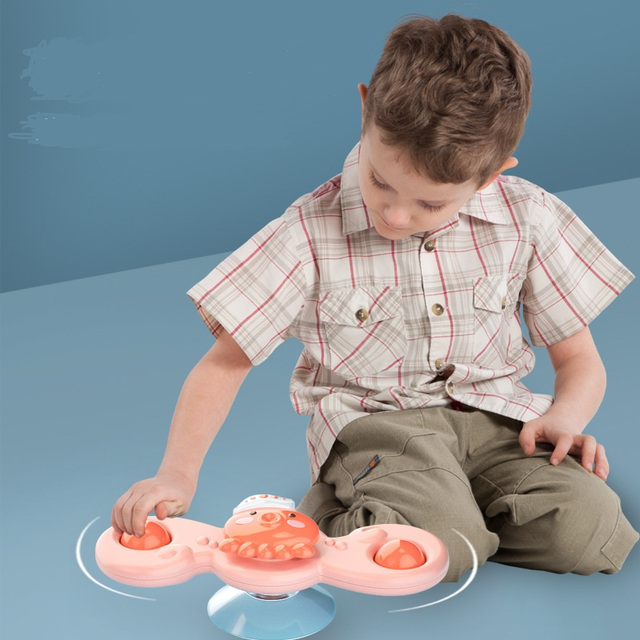 Fidget Spinner Montessori - Przyssawka dla dzieci 2-4 lata - Edukacyjna zabawka wrzeciono do kąpieli - Wianko - 26