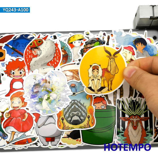 100 sztuk klasyczne anime filmu Hayao Miyazakiego - śmieszne naklejki notatnik telefon laptop skateboard motocykl samochód - wodoodporne - Wianko - 8