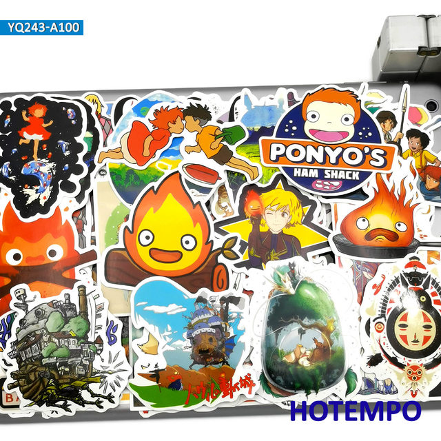 100 sztuk klasyczne anime filmu Hayao Miyazakiego - śmieszne naklejki notatnik telefon laptop skateboard motocykl samochód - wodoodporne - Wianko - 14