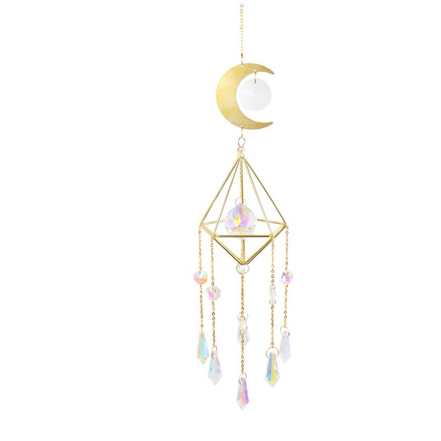Aurora Crystal Suncatchers Decor - twórca tęczy: Crystal Mobile Window pryzmat - wiszący ornament do domu i ogrodu - Wianko - 4