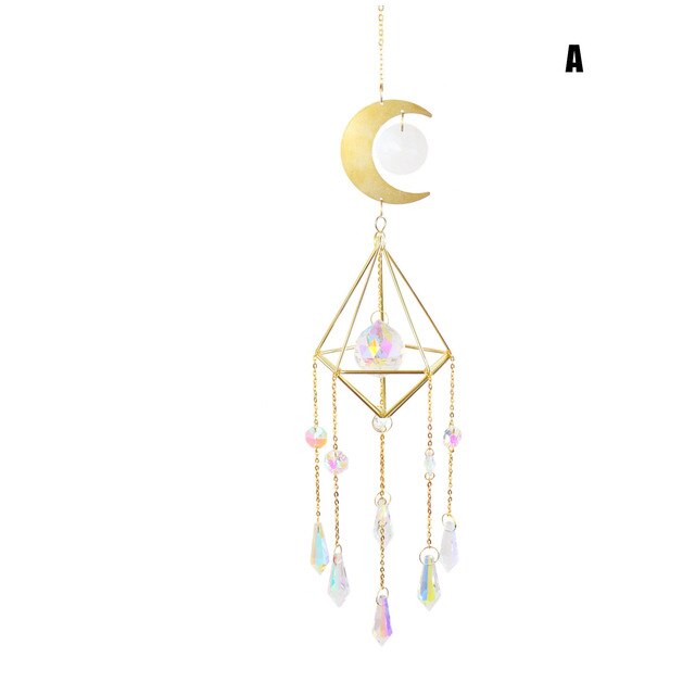 Aurora Crystal Suncatchers Decor - twórca tęczy: Crystal Mobile Window pryzmat - wiszący ornament do domu i ogrodu - Wianko - 7