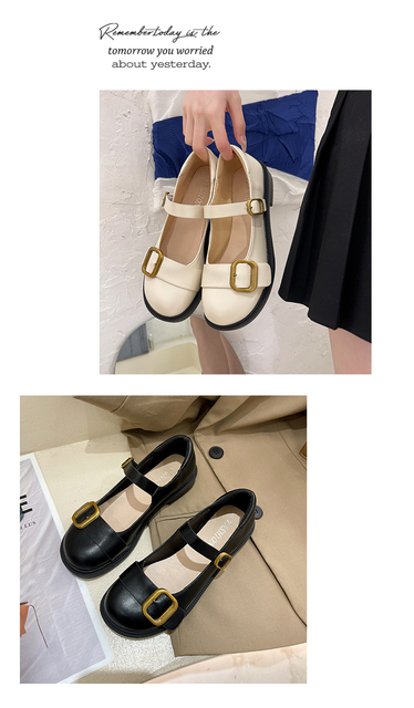 Nowe sandały damskie na niskim obcasie WOHDHE 2021 z prawdziwej skóry i paskiem z klamrą - Wianko - 5