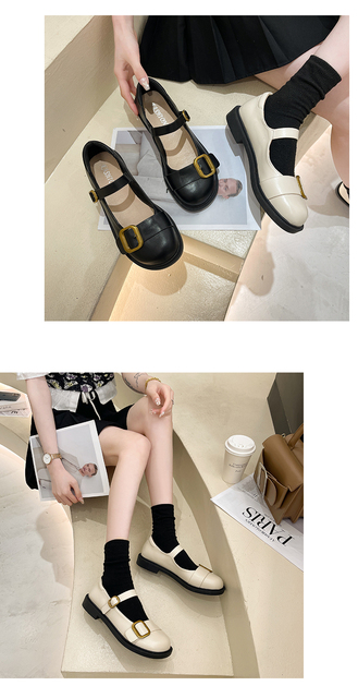 Nowe sandały damskie na niskim obcasie WOHDHE 2021 z prawdziwej skóry i paskiem z klamrą - Wianko - 4