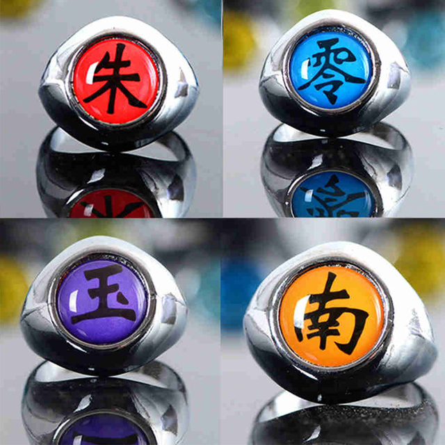 Zestaw Akatsuki Itachi - 4 elementy: opaska, pierścionek, naszyjnik, brelok - zabawki akcji z rysunkiem Anime Naruto - idealne na prezent dla dzieci - Wianko - 1