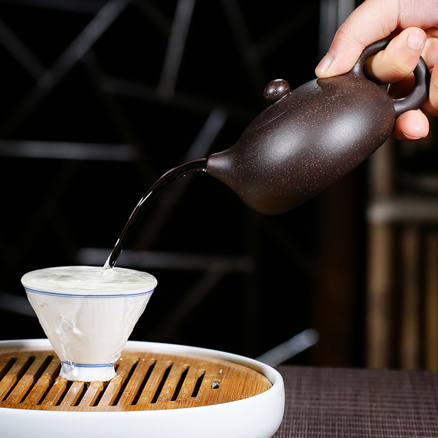 Ręcznie wykonany chiński dzbanek do herbaty Xishi z garncarskiej gliny purpurowej Yixing, 150 ml - Wianko - 7