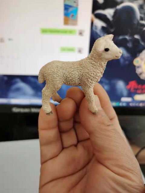 5cm PVC modele owiec jagnięcych - figurki zwierząt gospodarskich, zabawki i prezenty - Wianko - 4