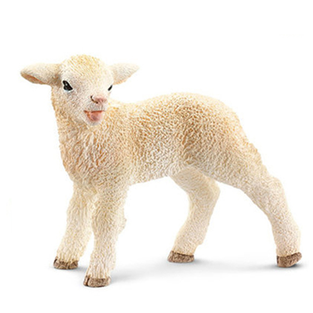 5cm PVC modele owiec jagnięcych - figurki zwierząt gospodarskich, zabawki i prezenty - Wianko - 1