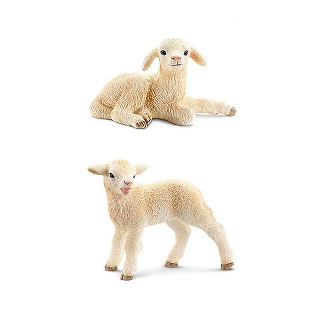 5cm PVC modele owiec jagnięcych - figurki zwierząt gospodarskich, zabawki i prezenty - Wianko - 3