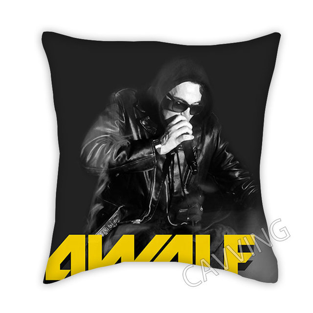 Poduszka dekoracyjna Yelawolf 3D, poliester, kwadratowa, z zamkiem, dla fanów rapera - Wianko - 5
