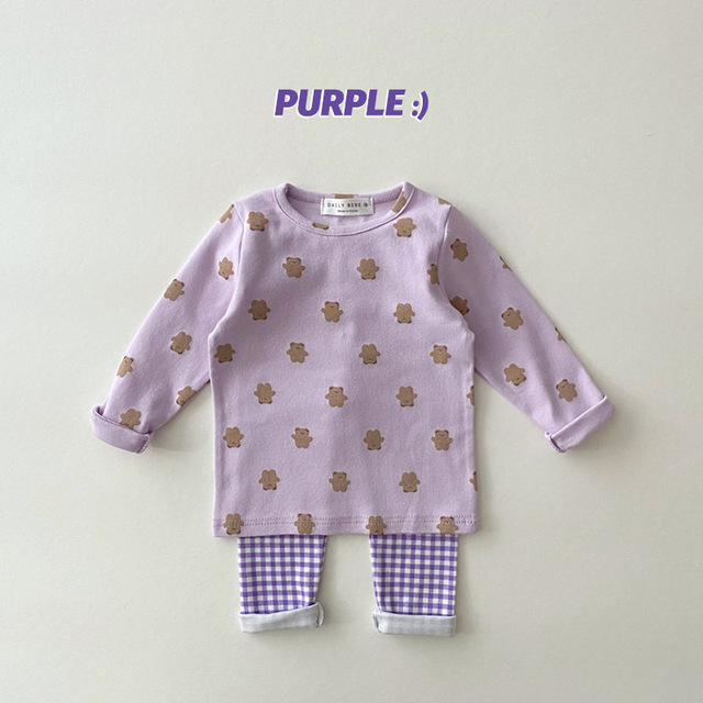 Zestaw odzieży do spania dla niemowląt 0-4 lata: koszula z długim rękawem w kwiatowe wzory + spodnie z siatki - Wianko - 6
