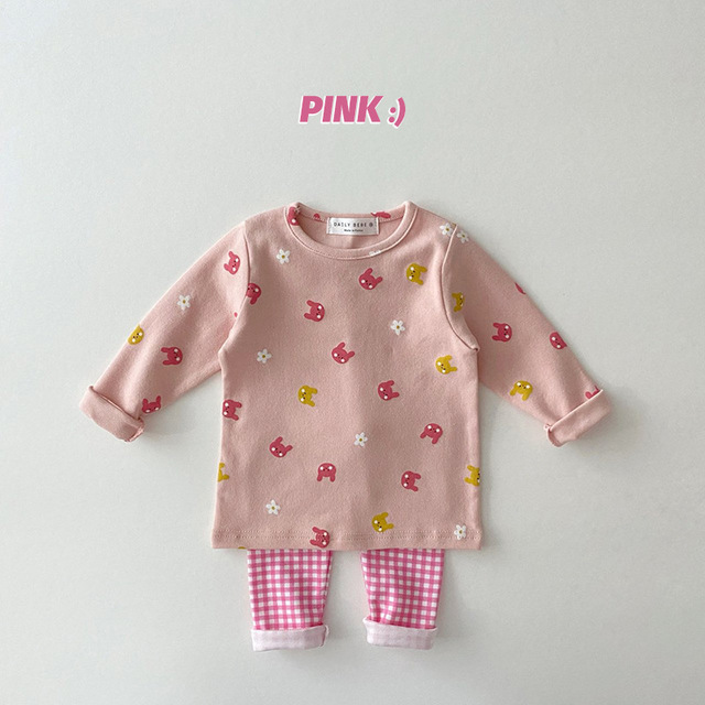 Zestaw odzieży do spania dla niemowląt 0-4 lata: koszula z długim rękawem w kwiatowe wzory + spodnie z siatki - Wianko - 5