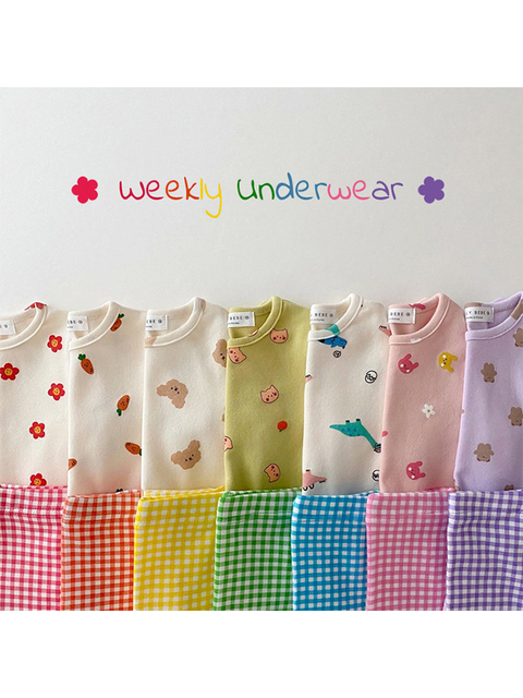 Zestaw odzieży do spania dla niemowląt 0-4 lata: koszula z długim rękawem w kwiatowe wzory + spodnie z siatki - Wianko - 3