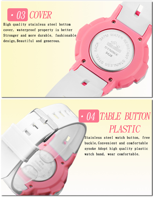 SYNOKE cyfrowy zegarek młodzieżowy LED Luminous 30M wodoodporny, dla studenta - Relogio - Wianko - 7