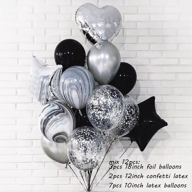 Dekoracja urodzinowa - 2 sztuki balonów czarny agat 40 Cal w kształcie cyfr 18 25 30 40 70 - Wianko - 5