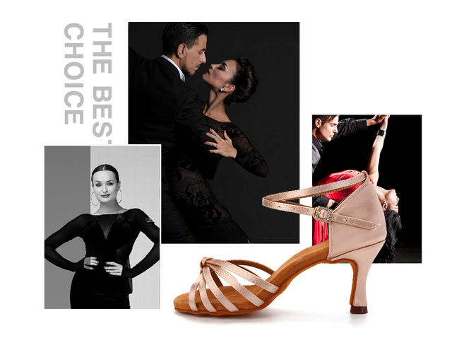 Buty do tańca dla kobiet: Sandały Salsa Tango z wysoką jakością jedwabiu i miękką podeszwą (obcas 5/7cm) - Wianko - 8