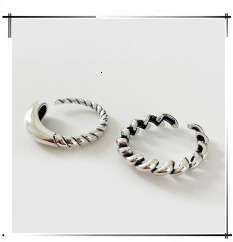 Pierścień 925 Sterling Silver z geometrią, luksusową fakturą i regulacją dla kobiet na ślub 2021 - Wianko - 31
