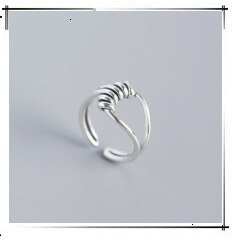 Pierścień 925 Sterling Silver z geometrią, luksusową fakturą i regulacją dla kobiet na ślub 2021 - Wianko - 38
