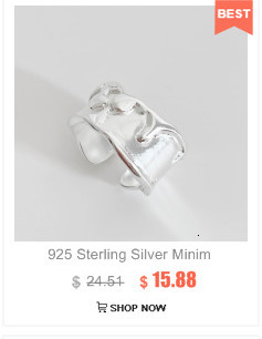 Pierścień 925 Sterling Silver z geometrią, luksusową fakturą i regulacją dla kobiet na ślub 2021 - Wianko - 5