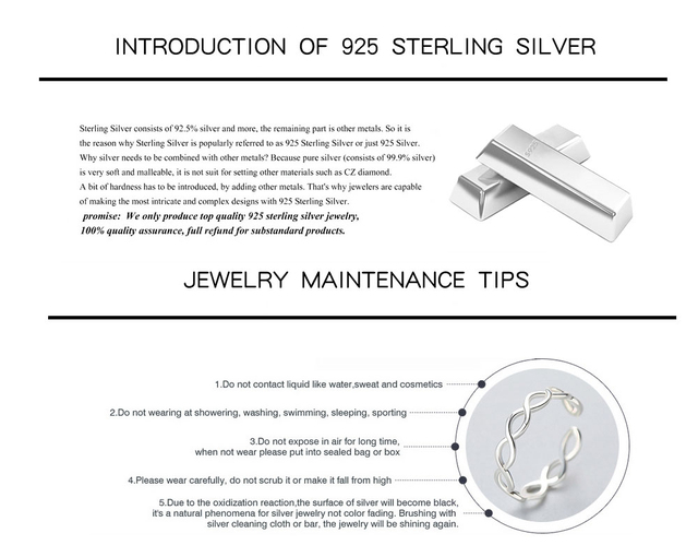 Pierścień 925 Sterling Silver z geometrią, luksusową fakturą i regulacją dla kobiet na ślub 2021 - Wianko - 24