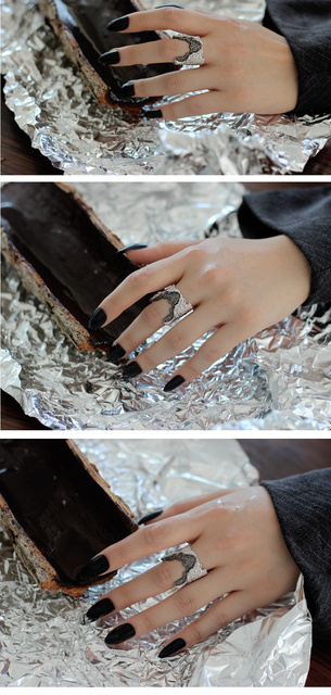 Pierścień 925 Sterling Silver z geometrią, luksusową fakturą i regulacją dla kobiet na ślub 2021 - Wianko - 22