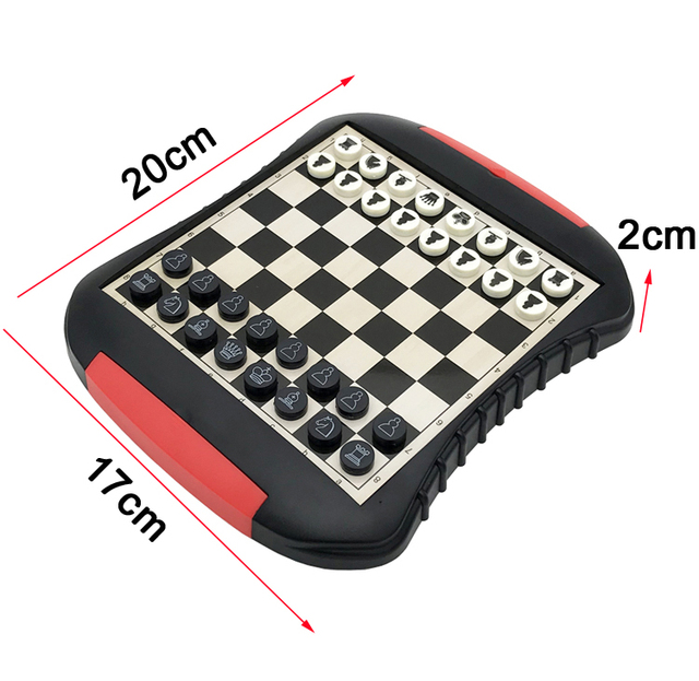 Zestaw szachowy przenośny z magnetyczną szufladą - ABS i magnesowe szachy dla dzieci - Wianko - 3