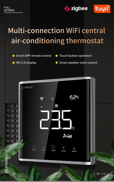 Daikin Tuya zigbee inteligentny termostat do klimatyzatora z obsługą Google Alexa DuerOS i WiFi - Wianko - 3