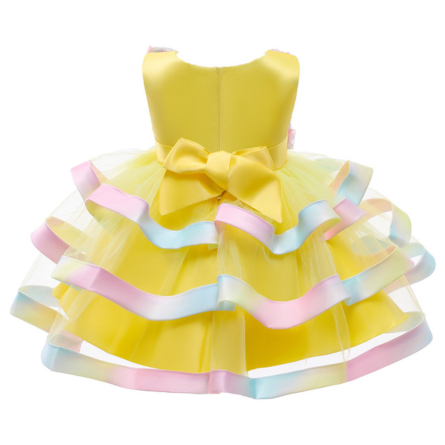 Sukienki dla dziewczynek - modne kostiumy z okazji urodzin i świąt, rozeta, od 0 do 6 lat - Wianko - 7