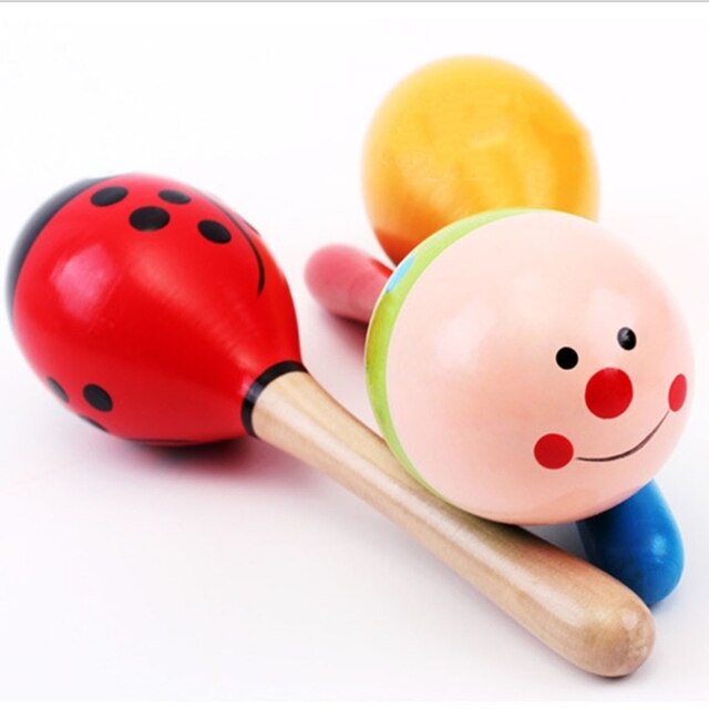 Drewniana grzechotka jajko Shaker dla dzieci - mini, śmieszna zabawka muzyczna - Wianko - 7