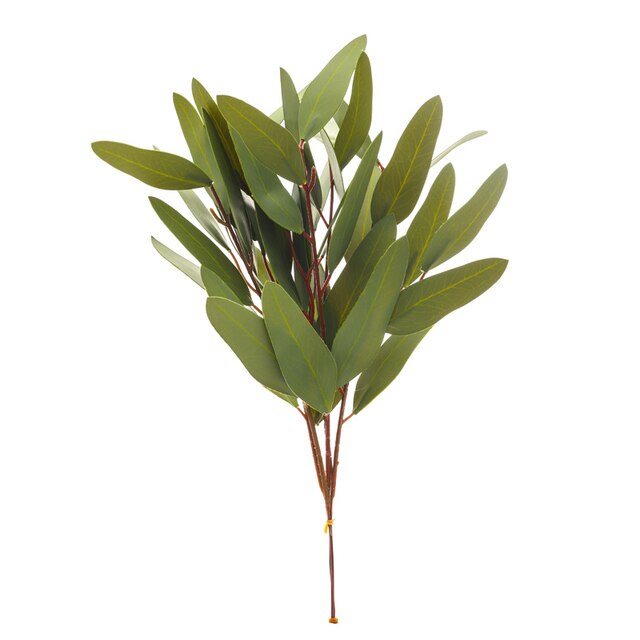 Gałęzie eukaliptusa jedwabne Willow 30cm, zielona roślina o liściach, sztuczny bukiet ślubny do ogrodu - Wianko - 18