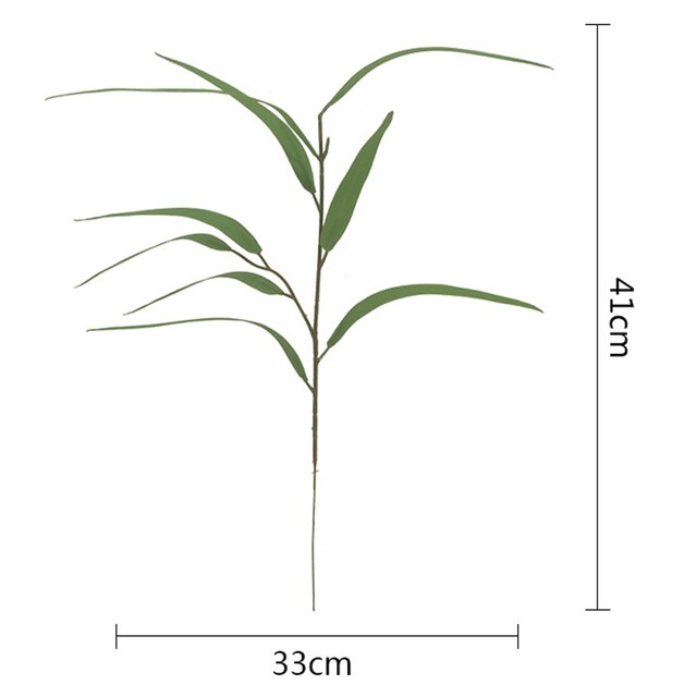 Gałęzie eukaliptusa jedwabne Willow 30cm, zielona roślina o liściach, sztuczny bukiet ślubny do ogrodu - Wianko - 14