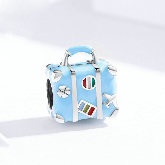 Śliczna walizka z koralikami do tworzenia biżuterii dla bransoletek Pandora Charms – podróżny bagażnik z urokiem DIY Berlpque serce miłość - Wianko - 35