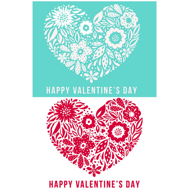 Chzimade Happy Valentine's Day Love - samoprzylepny jedwabny szablon do drukowania na T-Shirt, torbie, dekoracjach domowych DIY - Wianko - 8