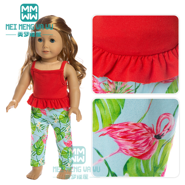 Ubranie dla lalki - pasuje do lalek o wielkości 45 cm, koronkowy strój kąpielowy w stylu amerykańskim, garnitur na co dzień - Wianko - 10