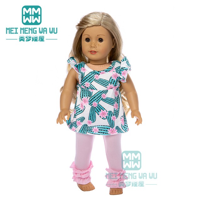 Ubranie dla lalki - pasuje do lalek o wielkości 45 cm, koronkowy strój kąpielowy w stylu amerykańskim, garnitur na co dzień - Wianko - 6