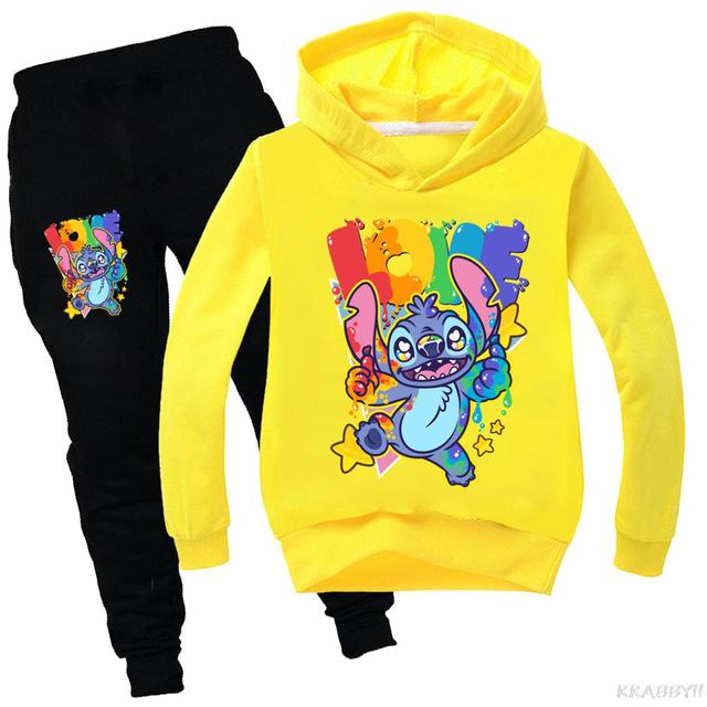 Disney Stitch zestaw ubrań dla dzieci - nowe kostiumy, bluzy, spodnie - Wianko - 4