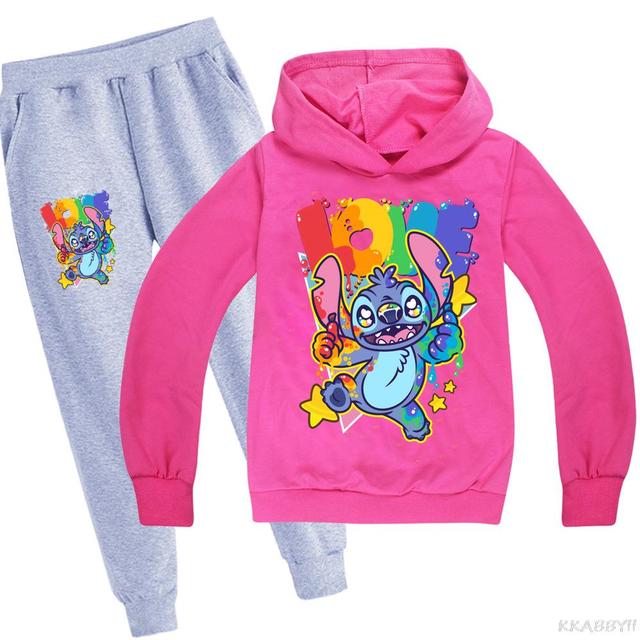 Disney Stitch zestaw ubrań dla dzieci - nowe kostiumy, bluzy, spodnie - Wianko - 10