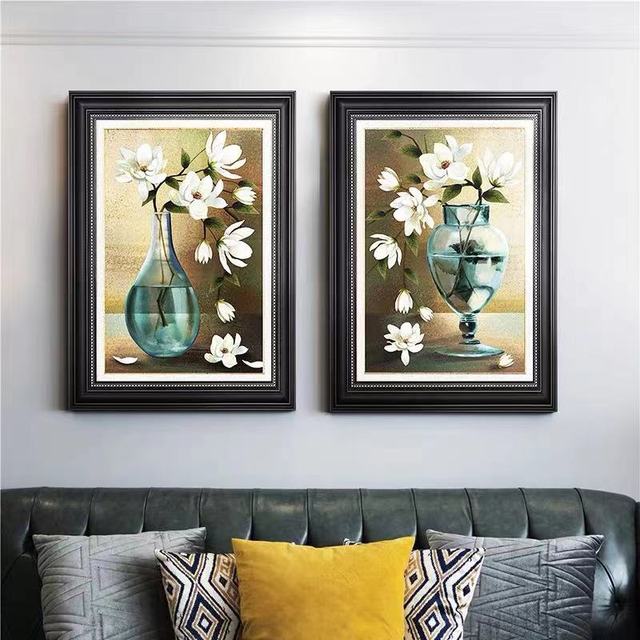 Amerykański plakat kwiatowy - elegancka sofa do salonu, idealna dekoracja ściany i jadalni - Wianko - 6