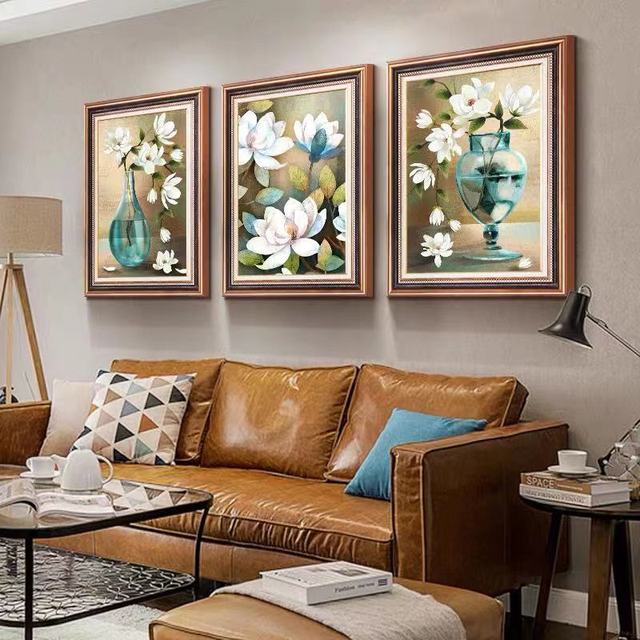 Amerykański plakat kwiatowy - elegancka sofa do salonu, idealna dekoracja ściany i jadalni - Wianko - 2