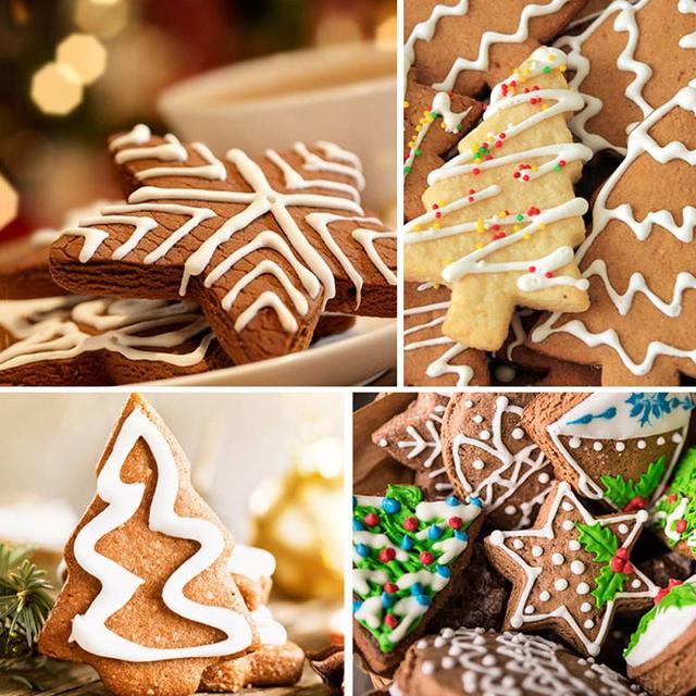 Foremki do pieczenia bożonarodzeniowych ciastek w zestawie 4 sztuki - forma 3D, tłoczenie i pieczęcie - Wianko - 9