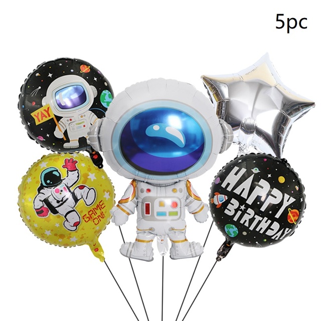 Folieowe balony kosmiczne Rocket i astronauta, idealne do dekoracji urodzinowej dla chłopców - Wianko - 8