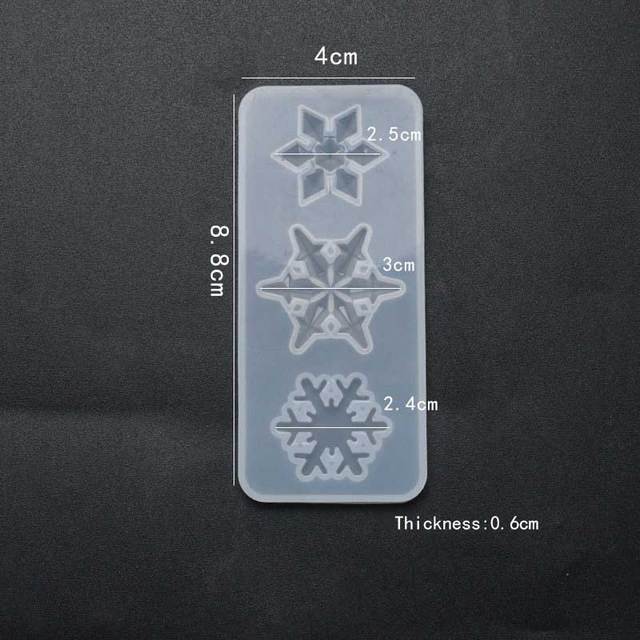 Silikonowa forma śnieżynki - ozdoby świąteczne, żywica epoksydowa, DIY - Wianko - 3