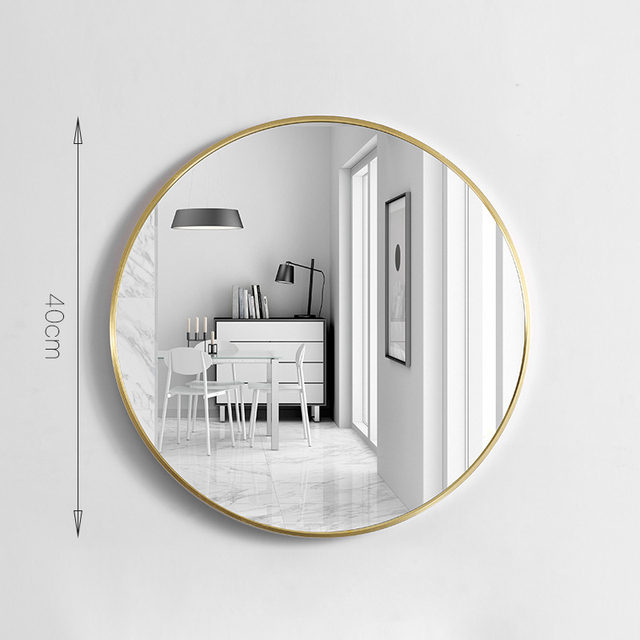 Wysokiej jakości lustrzane akcesorium do łazienki - lustro okrągłe Nordic LD125 - Wianko - 3