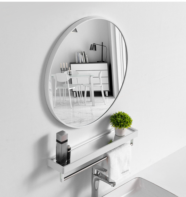 Wysokiej jakości lustrzane akcesorium do łazienki - lustro okrągłe Nordic LD125 - Wianko - 5
