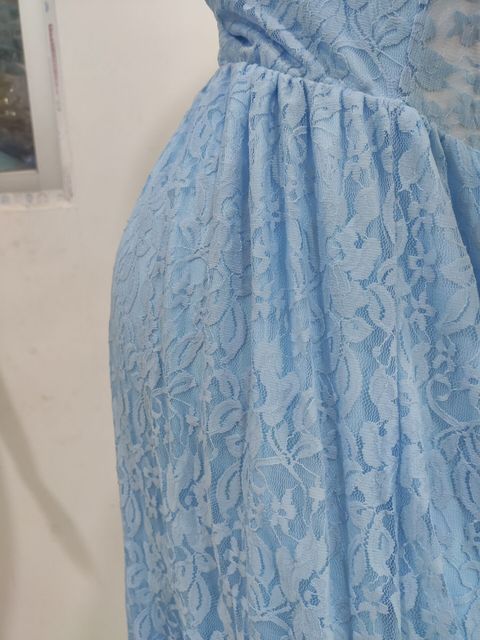 Elegancka koronkowa suknia ślubna Maxi dla kobiet w ciąży - Wianko - 21