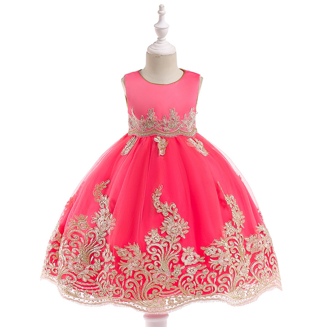 Ręcznie haftowana sukienka Princess Dress dla dziewczynek 3-10 lat - Wianko - 3