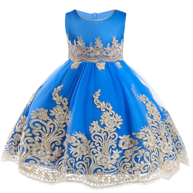 Ręcznie haftowana sukienka Princess Dress dla dziewczynek 3-10 lat - Wianko - 1