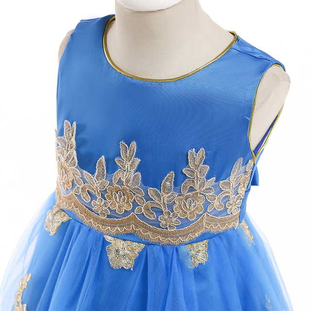 Ręcznie haftowana sukienka Princess Dress dla dziewczynek 3-10 lat - Wianko - 9