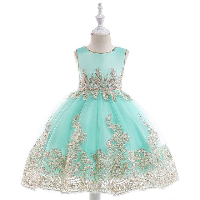 Ręcznie haftowana sukienka Princess Dress dla dziewczynek 3-10 lat - Wianko - 5